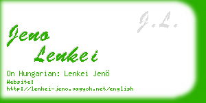 jeno lenkei business card
