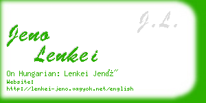 jeno lenkei business card